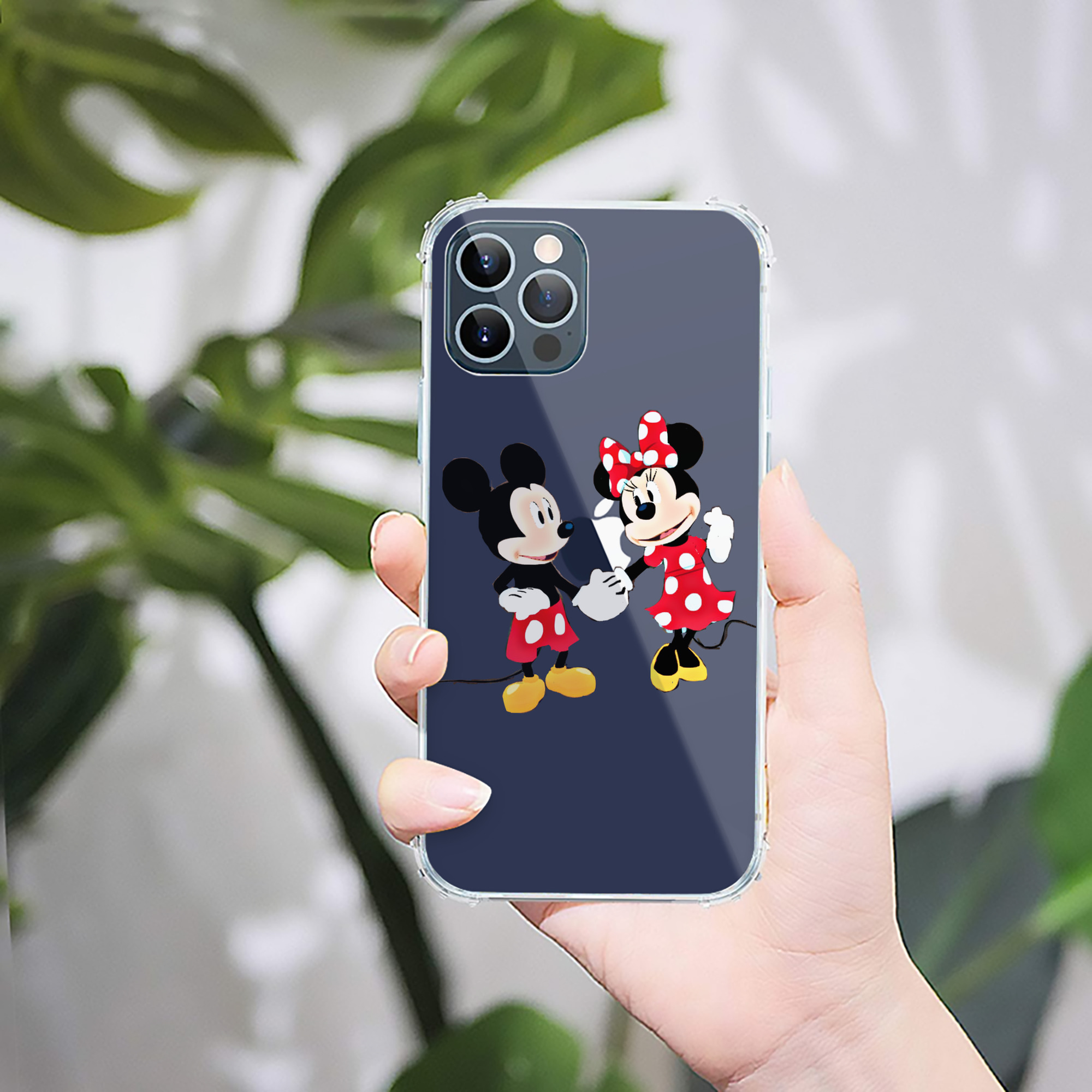 （画像用） ミッキーマウス Mickey Mouse 【iPhone 12シリーズ対応】透明スマホケース（クリアソフトケース）